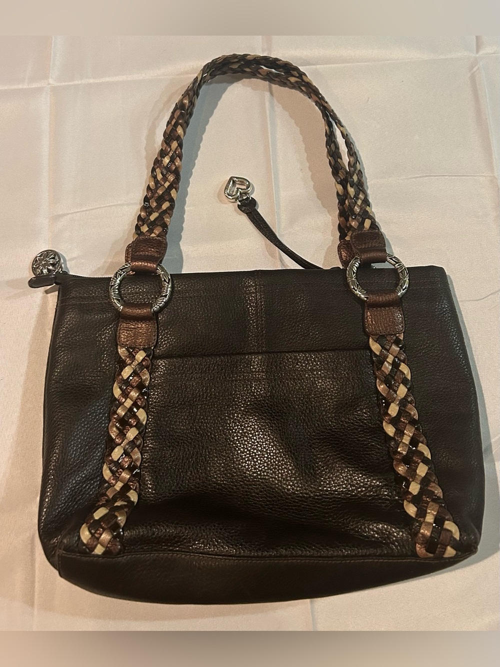 Brighton Chocolate Medium Brown
Pebbled Leather Double Braided Straps
Handbag